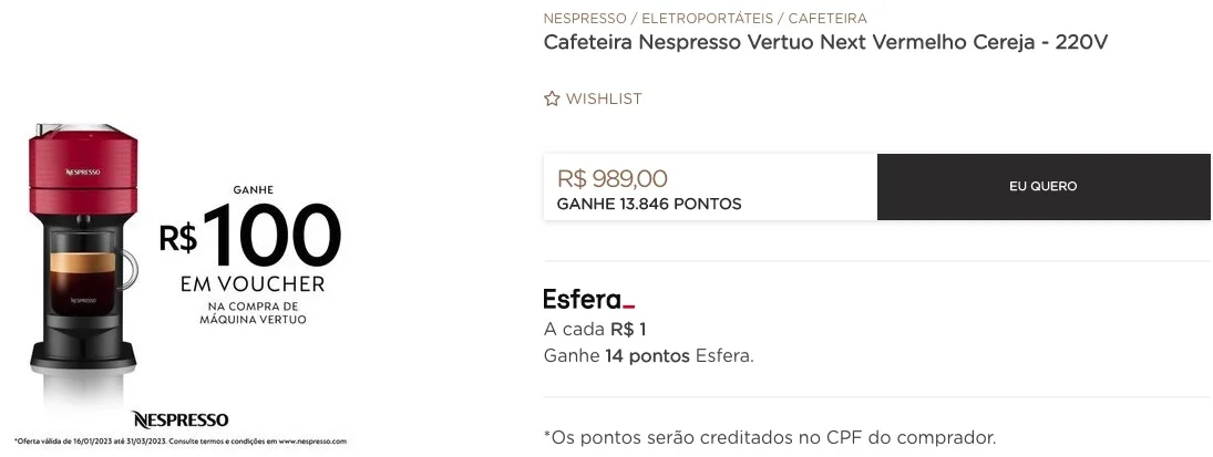 Esfera - Promoção Nespresso