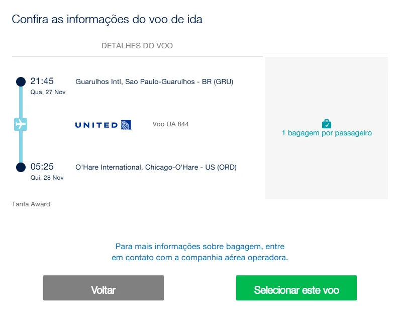 Consulta Azul Pelo Mundo - GRU ORD