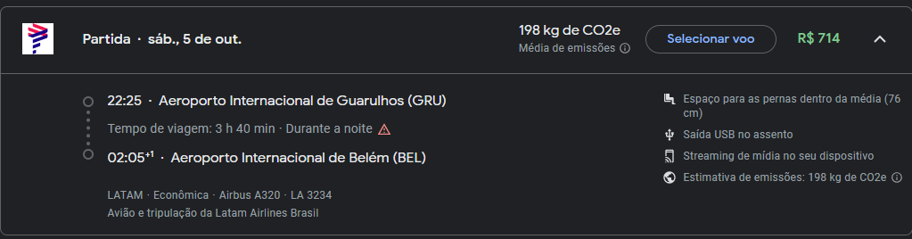 Emissão Latam - GRU - BEL