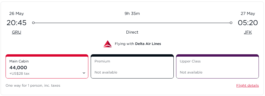 Delta - GRU JFK 