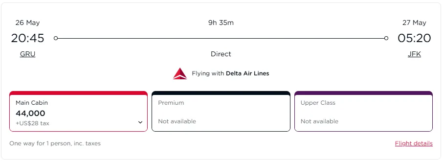 Delta - GRU JFK 
