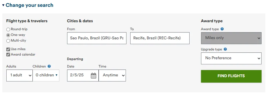 GRU - REC - Alaska Airlines