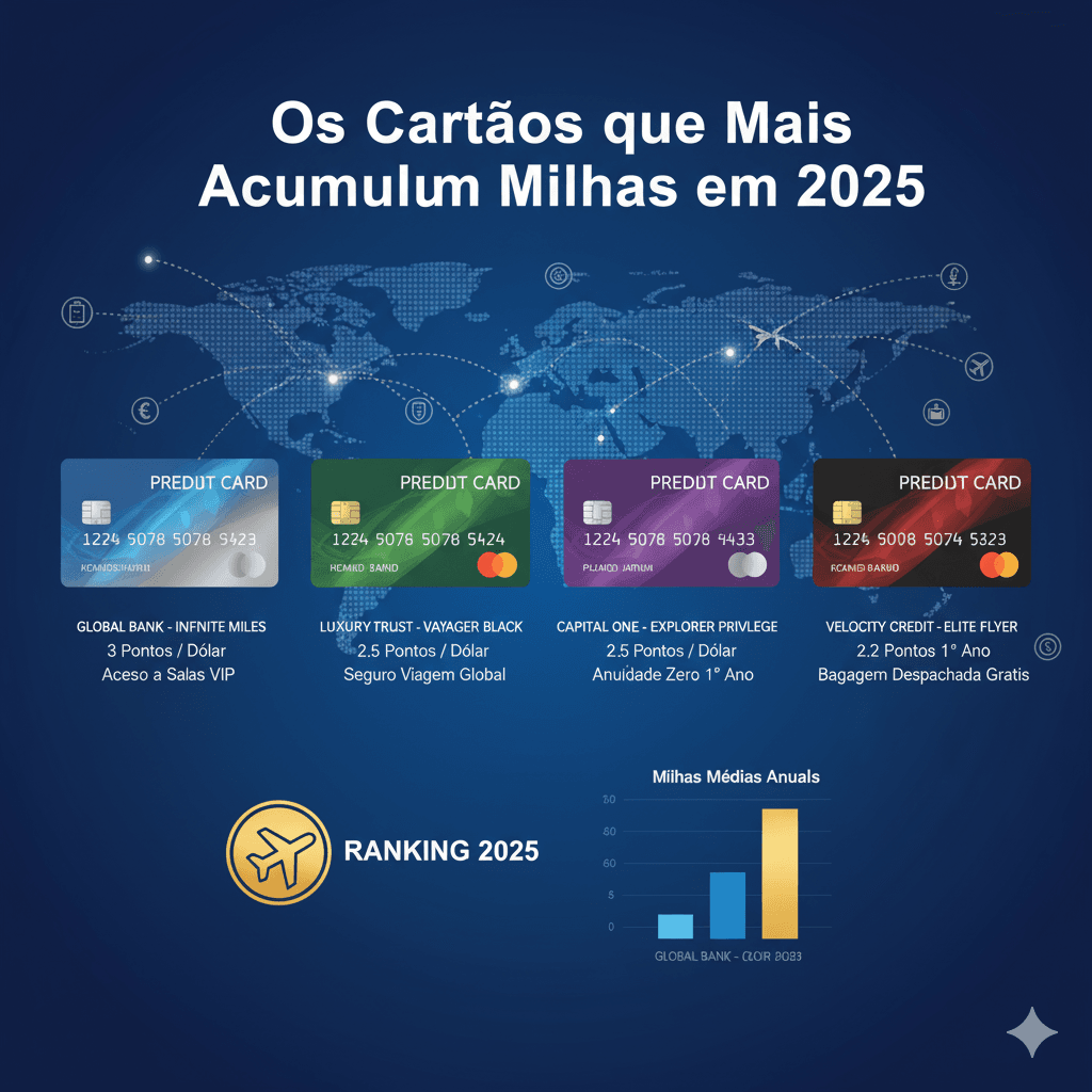 Os Cartões que Mais Acumulam Milhas em 2025