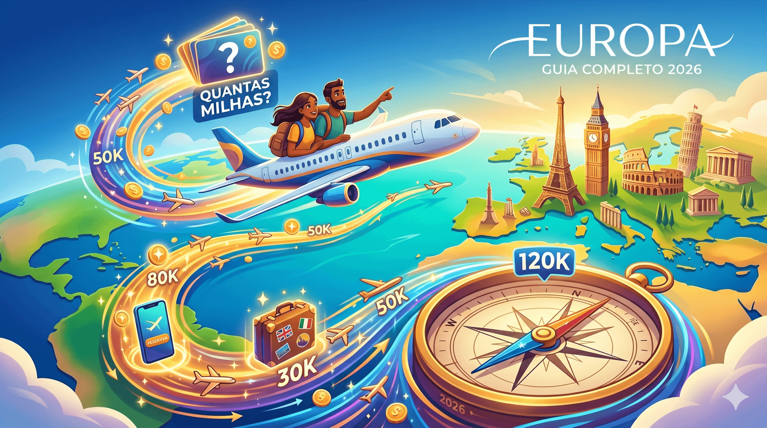 Quantas Milhas Preciso para Voar para a Europa? Guia Completo 2026