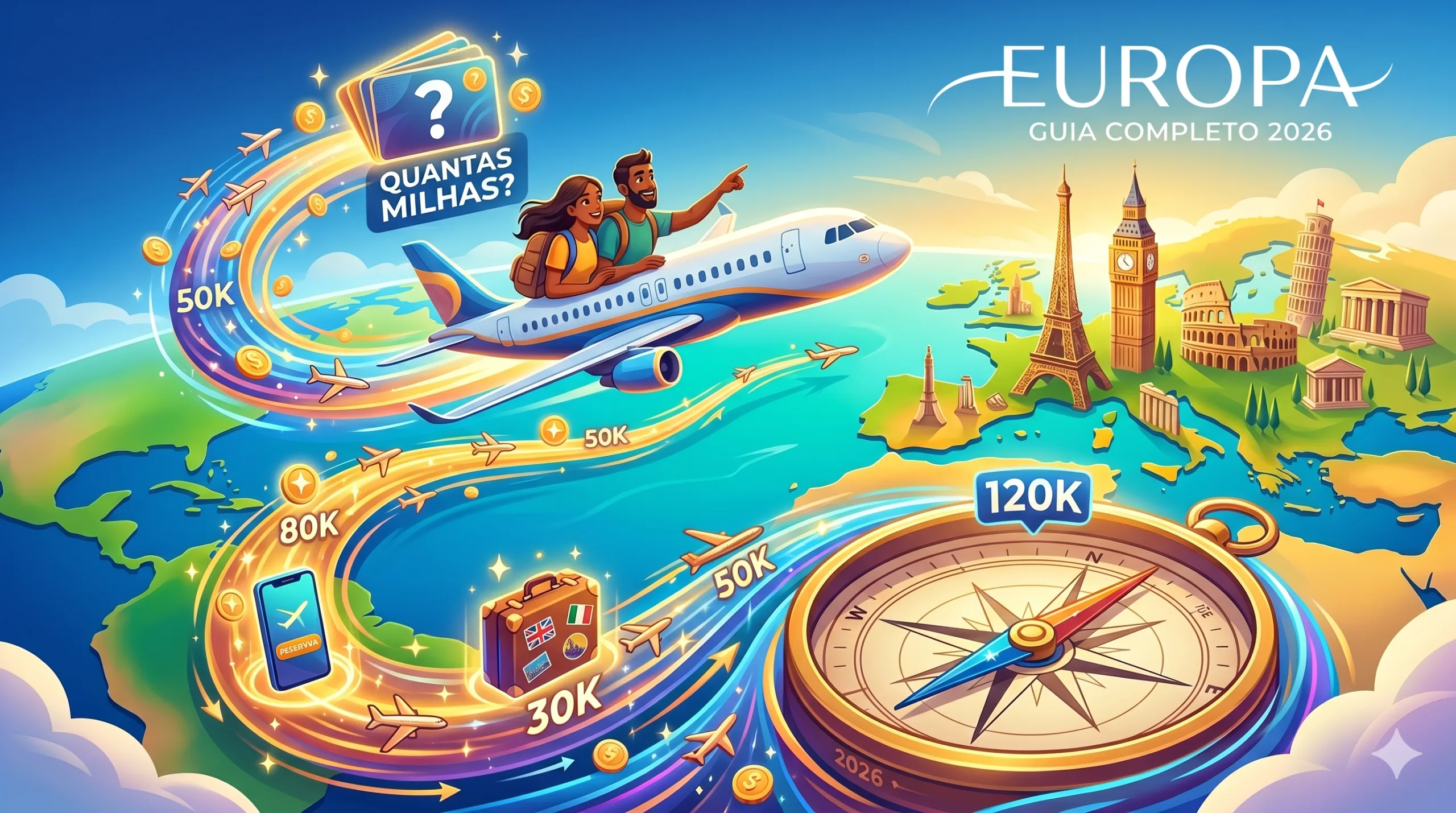 Quantas Milhas Preciso para Voar para a Europa? Guia Completo 2026